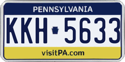 PA license plate KKH5633