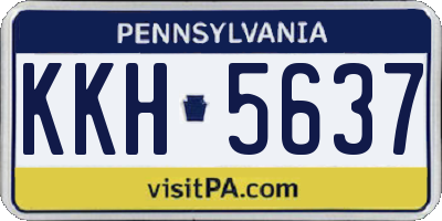 PA license plate KKH5637