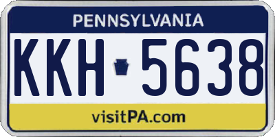 PA license plate KKH5638