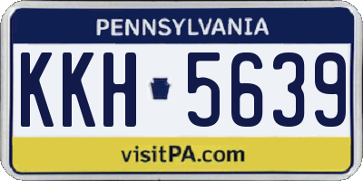 PA license plate KKH5639