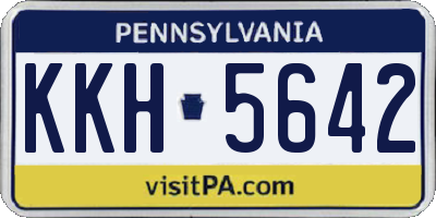 PA license plate KKH5642