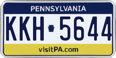 PA license plate KKH5644
