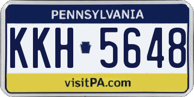 PA license plate KKH5648