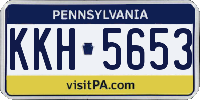 PA license plate KKH5653