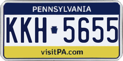 PA license plate KKH5655
