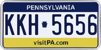 PA license plate KKH5656