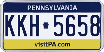 PA license plate KKH5658