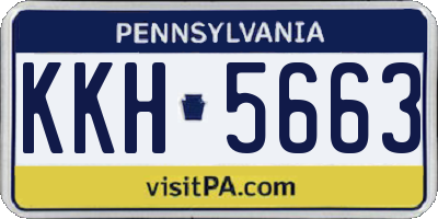 PA license plate KKH5663