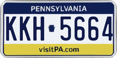 PA license plate KKH5664