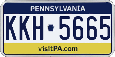 PA license plate KKH5665