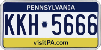 PA license plate KKH5666