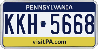 PA license plate KKH5668