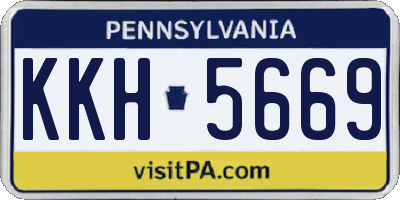 PA license plate KKH5669