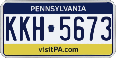 PA license plate KKH5673