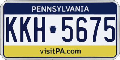 PA license plate KKH5675