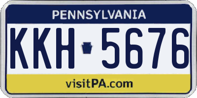 PA license plate KKH5676