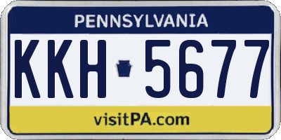 PA license plate KKH5677
