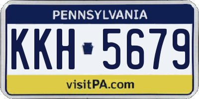 PA license plate KKH5679
