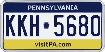 PA license plate KKH5680