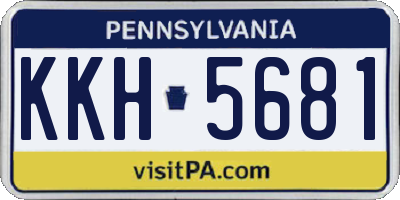 PA license plate KKH5681