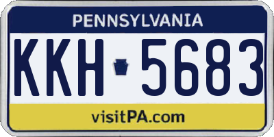 PA license plate KKH5683