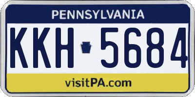 PA license plate KKH5684
