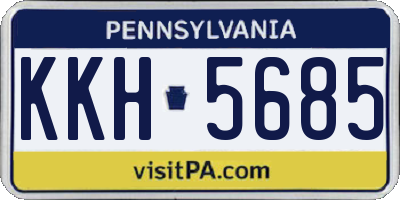 PA license plate KKH5685