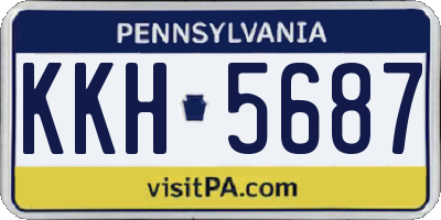 PA license plate KKH5687