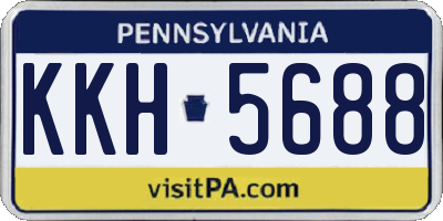 PA license plate KKH5688