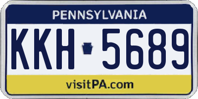 PA license plate KKH5689