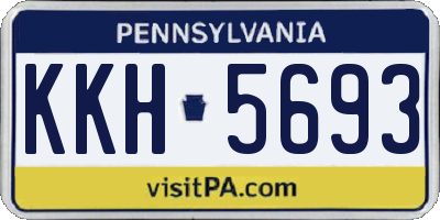 PA license plate KKH5693