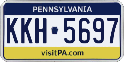 PA license plate KKH5697