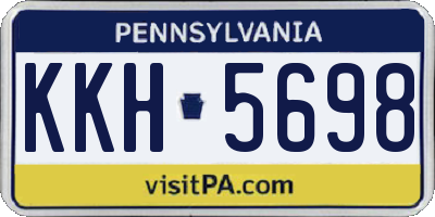 PA license plate KKH5698