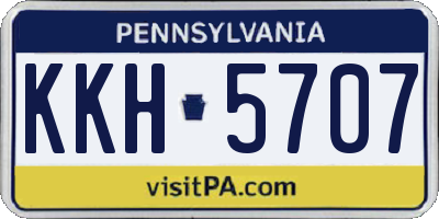 PA license plate KKH5707