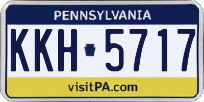 PA license plate KKH5717