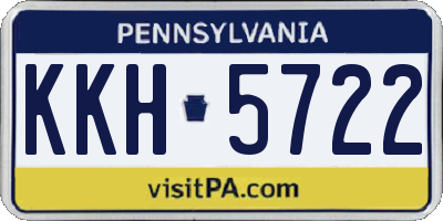 PA license plate KKH5722