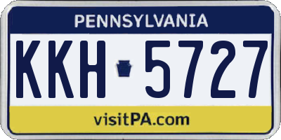 PA license plate KKH5727