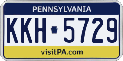 PA license plate KKH5729
