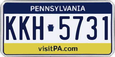 PA license plate KKH5731