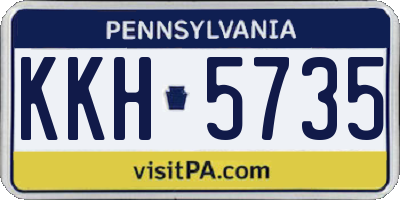 PA license plate KKH5735