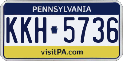 PA license plate KKH5736