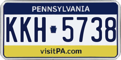 PA license plate KKH5738