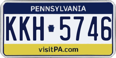PA license plate KKH5746