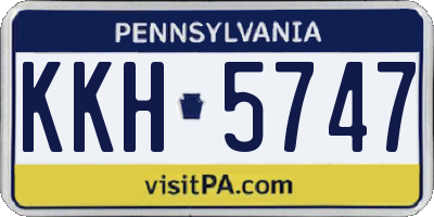 PA license plate KKH5747