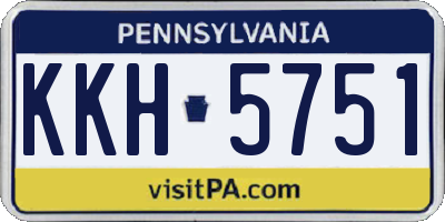 PA license plate KKH5751
