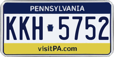 PA license plate KKH5752