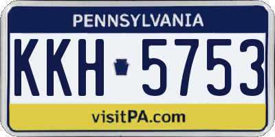 PA license plate KKH5753