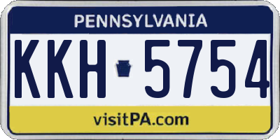 PA license plate KKH5754