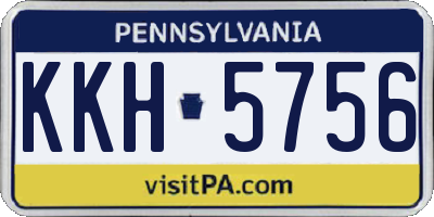 PA license plate KKH5756