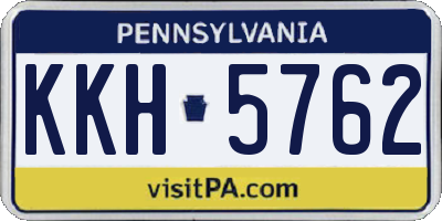 PA license plate KKH5762